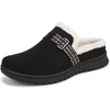 image:imageRyka Womens SophieBlack Woven FabricFaux Fur