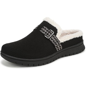 image:imageRyka Womens SophieBlack Woven FabricFaux Fur